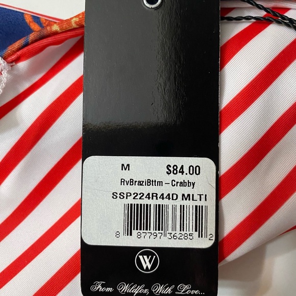 NWT Wildfox Crabby Stripe Reversible Bikini Bottom - Picture 13 of 13